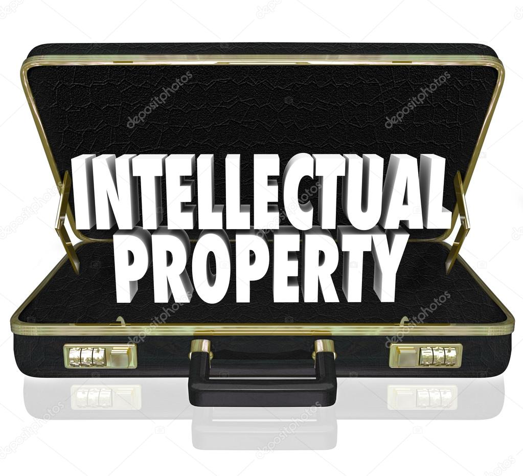 Intellectual Property Words Briefcase