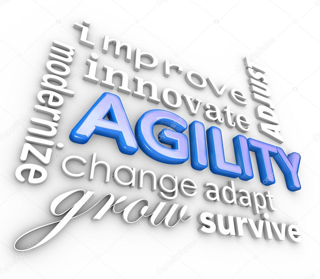 Agility Words 3d Collage
