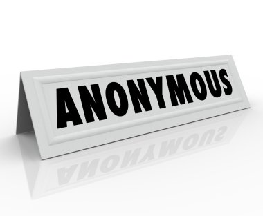 Anonim haber adı katlanmış kart