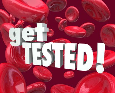 kırmızı kan hücre akışı içinde test edilmiş kelime elde