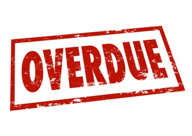 vadesi geçmiş kelime damgalı kırmızı mürekkeple