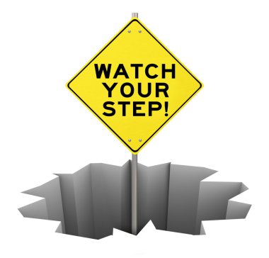 Watch Your Step Warning Sign clipart