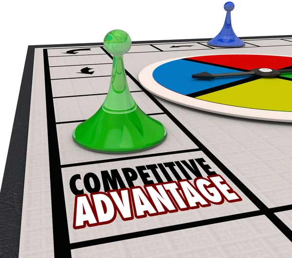 Competitive Advantage words on a board game — Stock Photo, Image