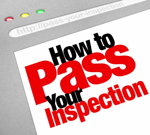 How to Pass Your Inspection words on a website screen — Stock Photo, Image