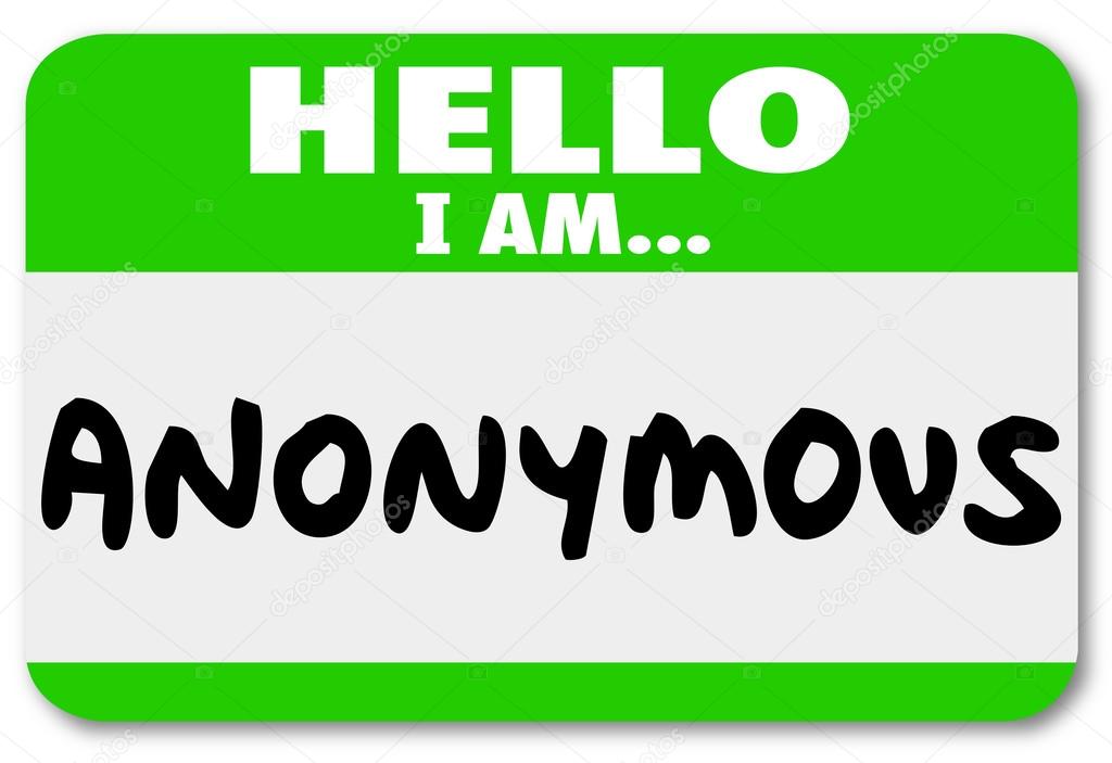 Hello I Am Anonymous words