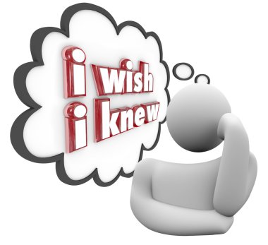 I Wish I Knew Person Thinking Thought Cloud Wondering Question K clipart