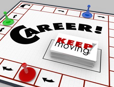 Career Board Game Keep Moving Advancing Promotion  clipart