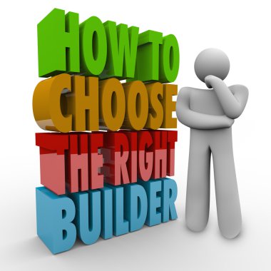 How to Choose the Right Builder Thinker Question Advice Contract clipart