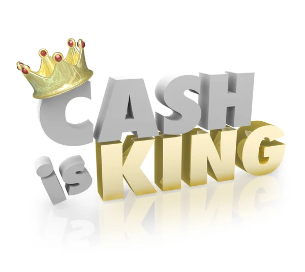 Kontanter är kung Shopping pengar Vs kredit köp makt valuta — Stockfoto