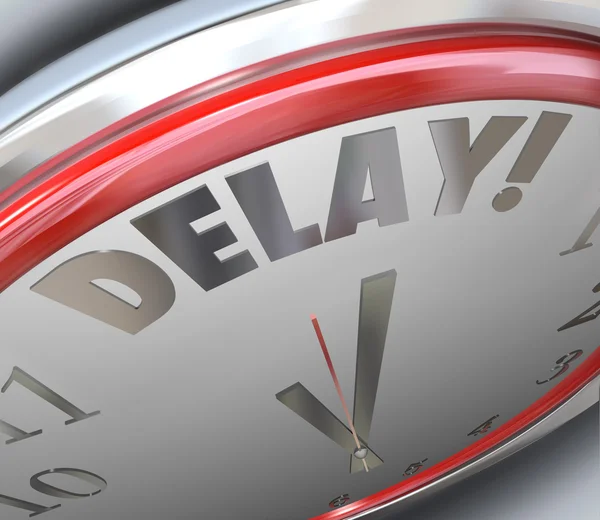 Delay Clock Word Time Deadline — Stock Photo, Image