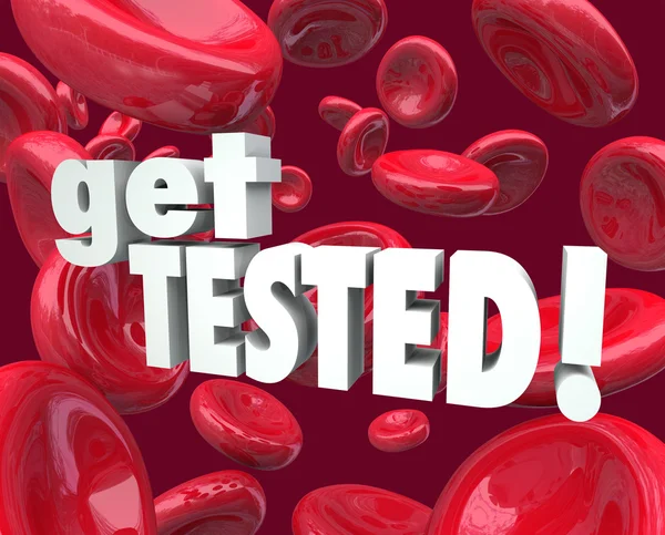 Get Tested Blood Cells Disease Screening Checkup Exam — Stock Photo, Image