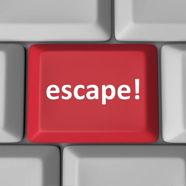 Escape word on a red computer key — Stock Photo, Image