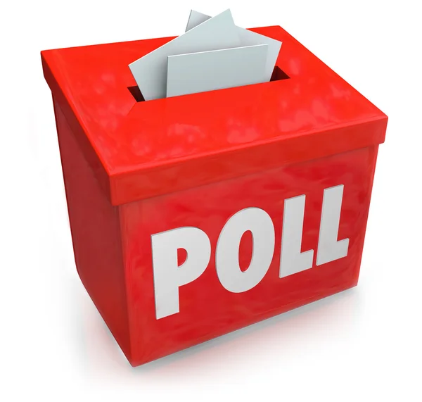 Δημοσκόπηση έρευνα υποβολή εισόδου κουτί απάντηση ερωτήσεις ψηφοφορία — Φωτογραφία Αρχείου
