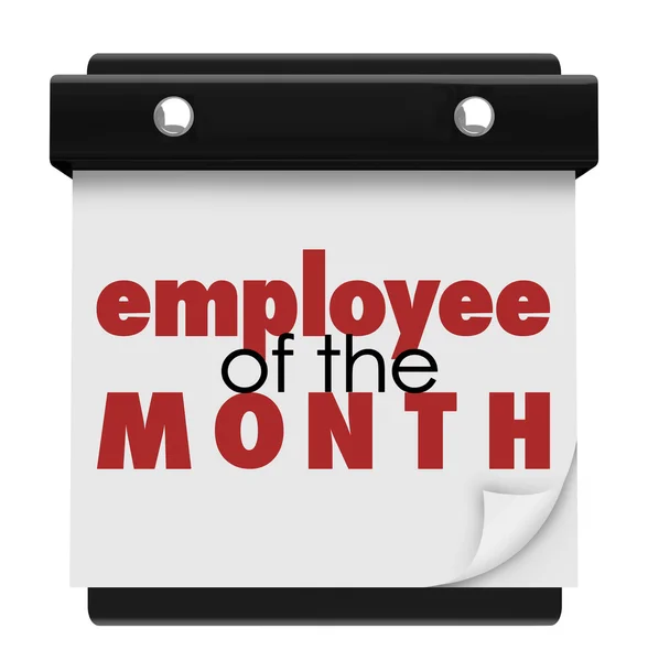 Zaměstnanec měsíce kalendář špičkovým výkonem pracovníka ocenění — Stock fotografie