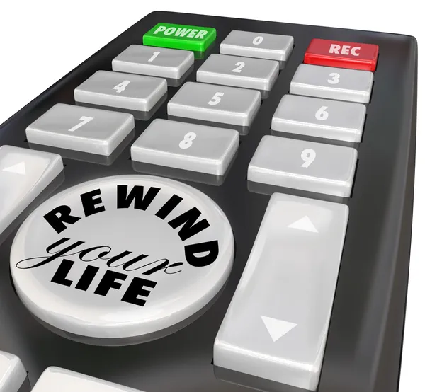 Rewind Your Life Fix Correct Problem Redo Bad Decision — Stock Photo, Image