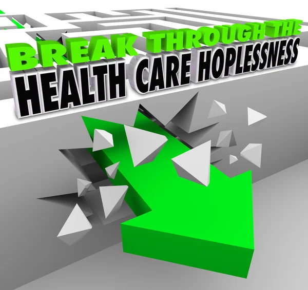 Break Through the Health Care Desesperanza Obtener cobertura de seguro — Foto de Stock