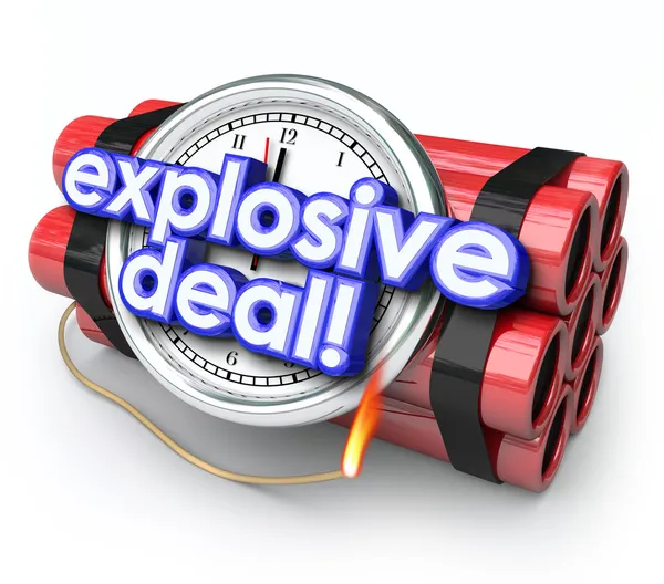 Explosive Deals Bomb Dynamite Special Sale Clearance Price — Stock Photo, Image