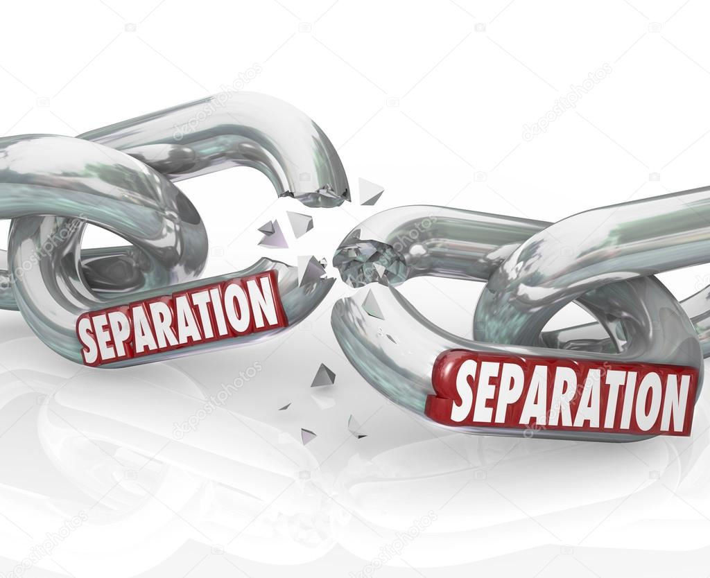 Separation word on chain links