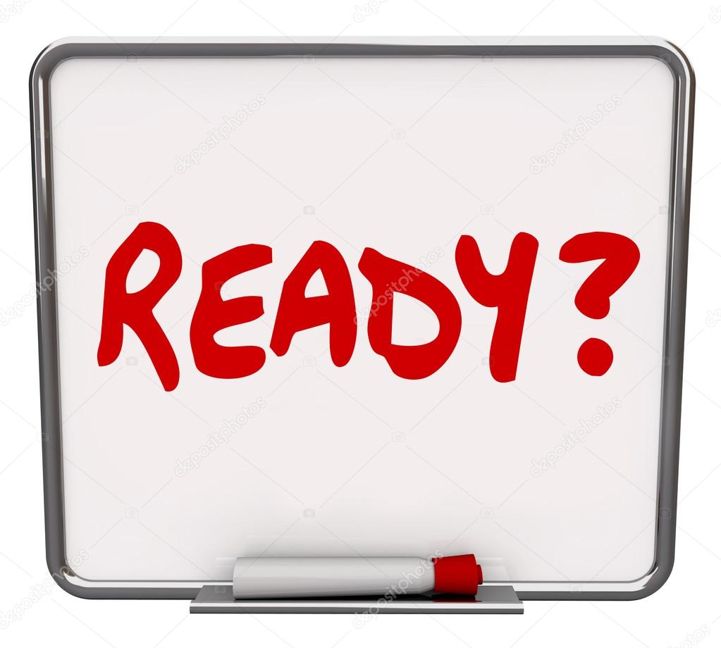 Ready Word Dry Erase Board Prepared Question Readiness Preparati