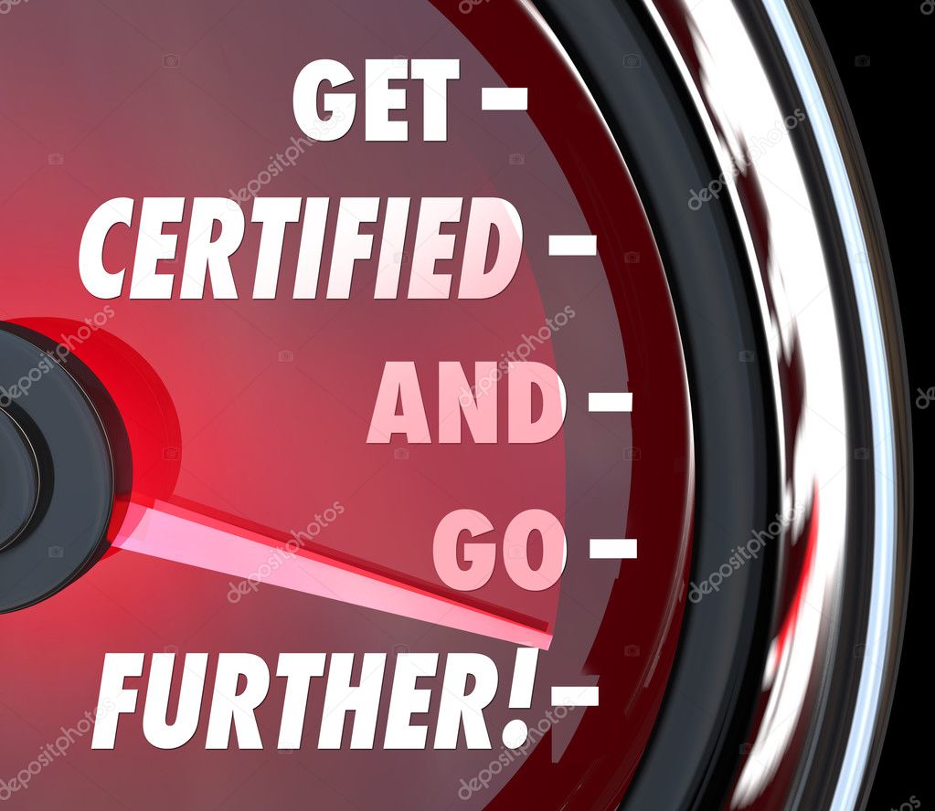 Get Certified and Go Further Speedometer Certification License Q Stock