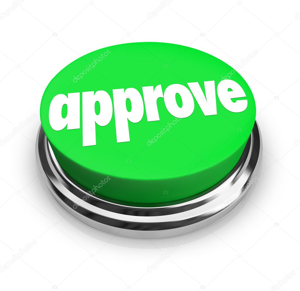 Approve Word Green Button Acceptance Positive Response