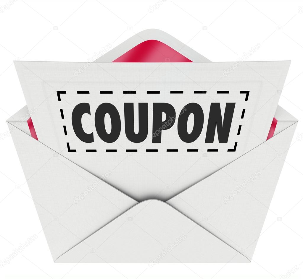 Coupon Envelope Cut Out Dotted Line Special Offer Sale