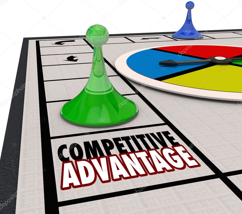 Competitive Advantage Board Game Piece Moving Forward Winner