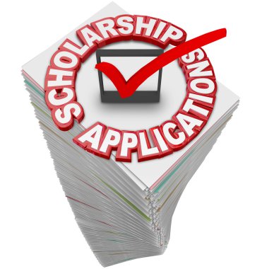 Scholarship Applications paperwork clipart