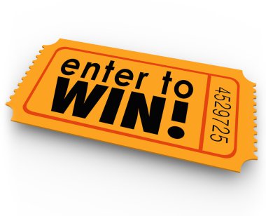 Enter to Win Raffle Ticket Winner Lottery Jackpot clipart