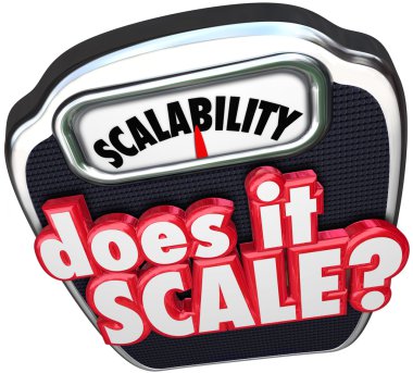 Scalability 3d word and Does It Scale question clipart