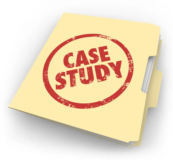Case Study words stamped in red ink — Stock Photo, Image