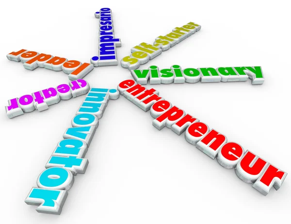 Entrepreneur 3d words — Stock Photo, Image