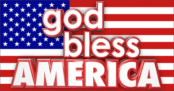 God Bless America 3d words — Stock Photo, Image