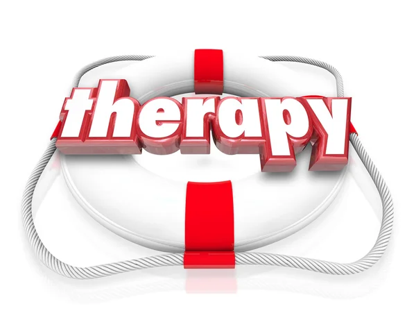 Słowo terapia na obrońcy życia — Zdjęcie stockowe