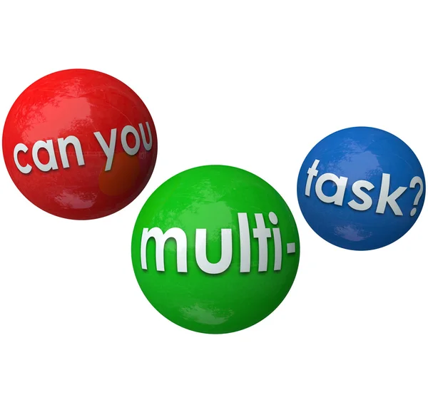 Can You Multitask words on 3d balls — Stock Photo, Image