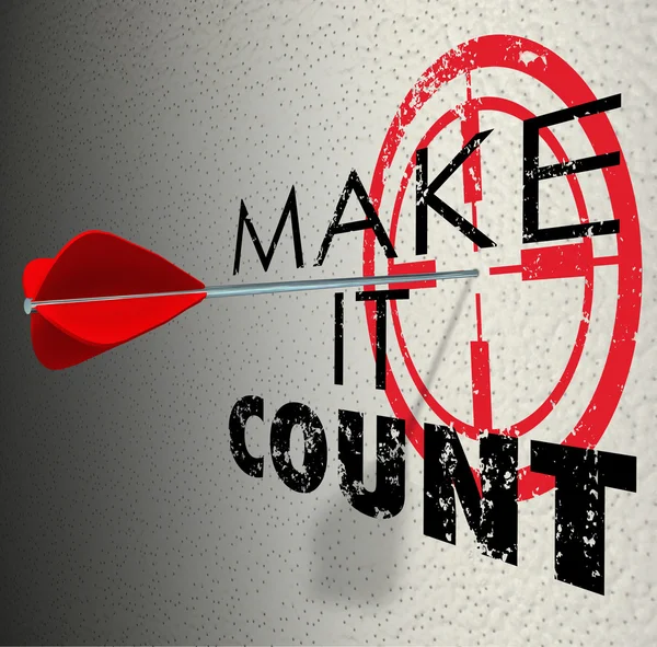 Make It Count words in a target — Stock Photo, Image