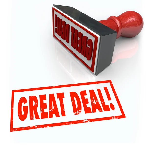 Great Deal words stamped in red ink — Stock Photo, Image
