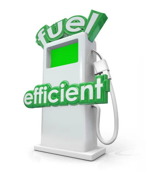 Combustibile Parole efficienti su una benzina — Foto Stock