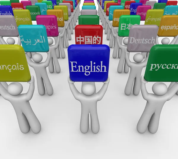 International or foreign languages on signs — Stock Photo, Image