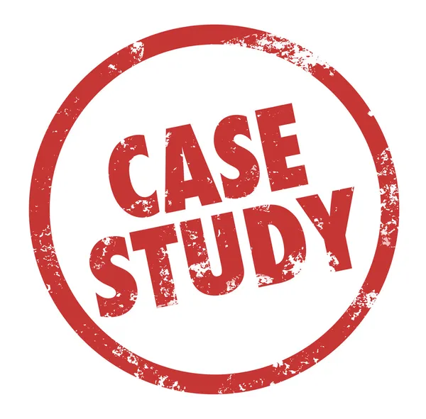 Case Study words in a circle or round stamp — Stock Photo, Image