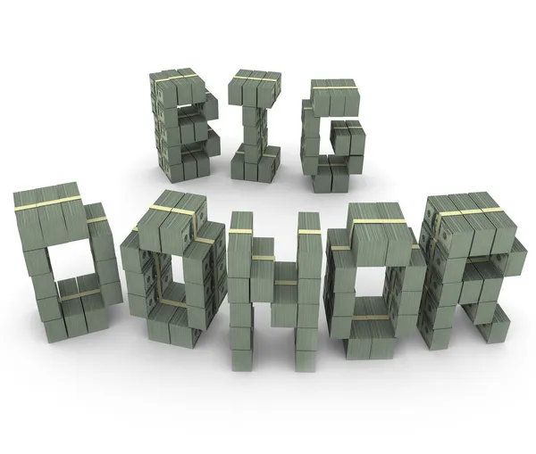 Big Donor words with letters made of money — Stock Photo, Image