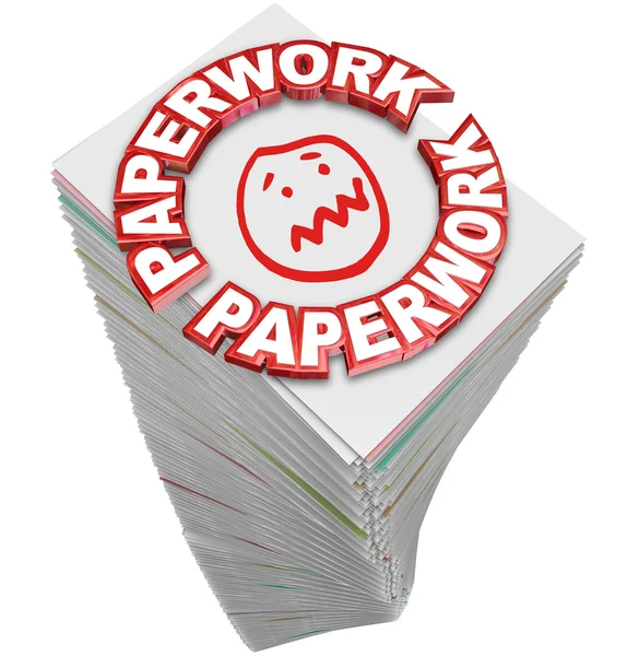 Paperwork word in 3d red letters — Stock Photo, Image