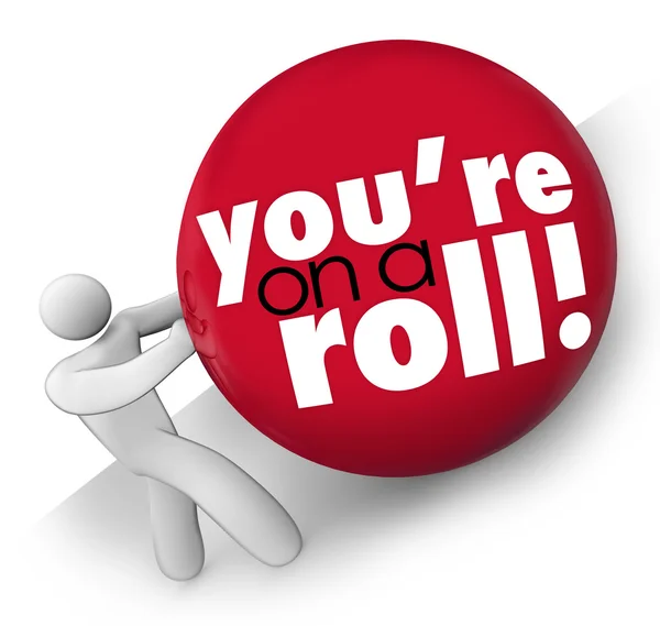 You're On a Roll words — Stock Photo, Image