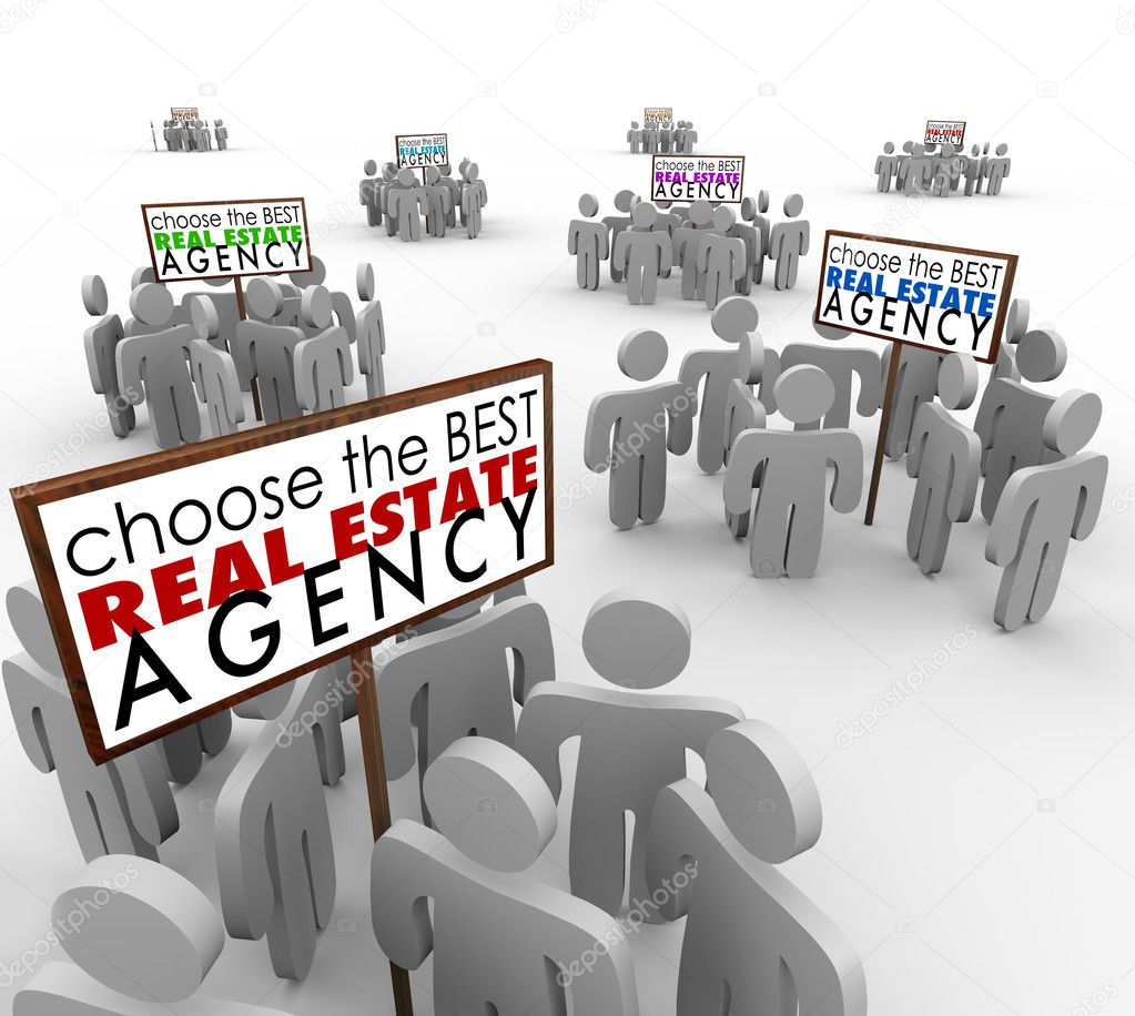 Choose Best Real Estate Agency People Around Signs Agents