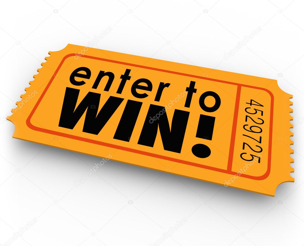 Enter to Win Raffle Ticket Winner Lottery Jackpot
