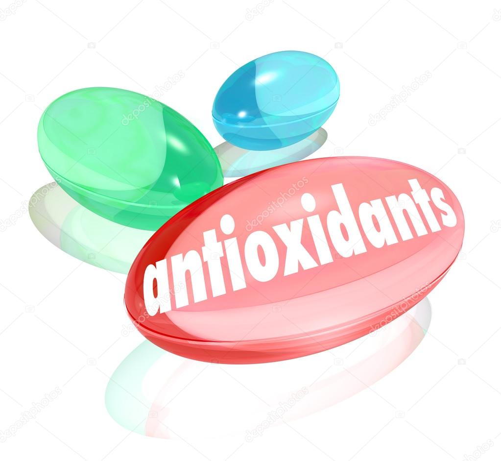 Antioxidants words on capusles