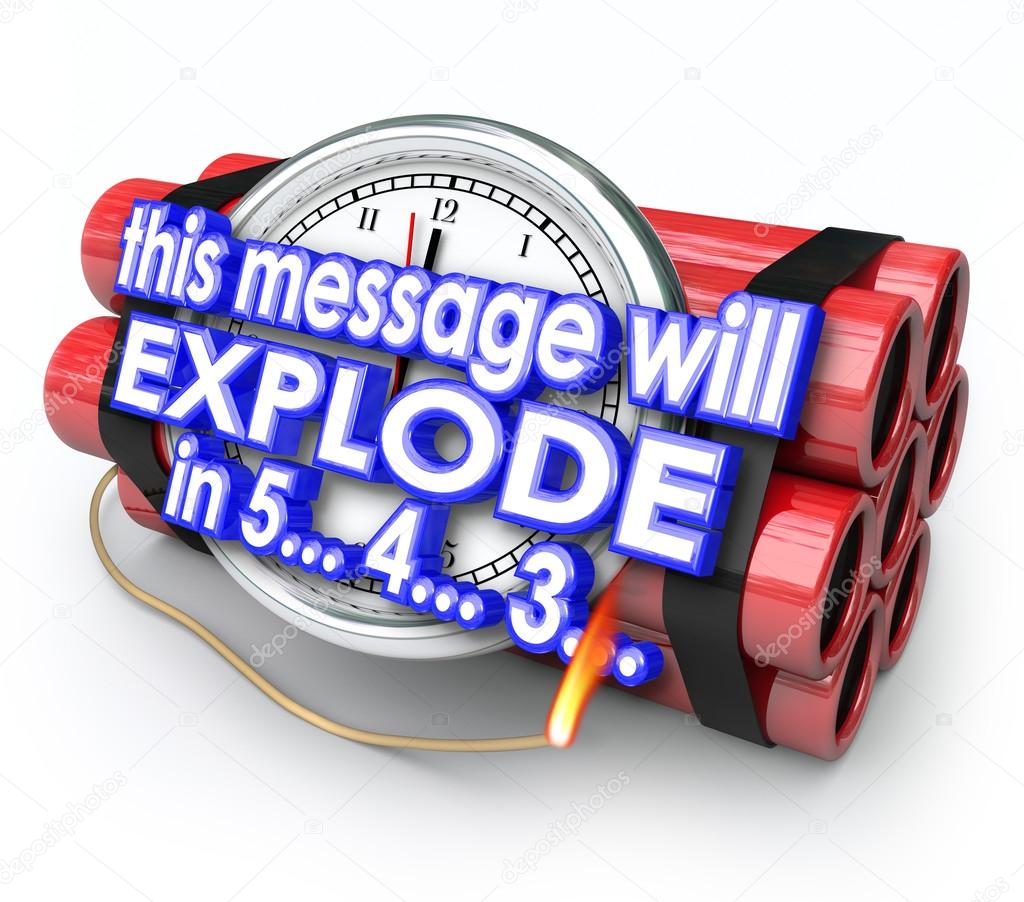 This Message Will Explode in 5 seconds words