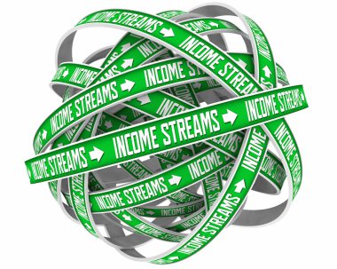 Income Streams Multiple Earnings Opportunities Extra Money 3d Illustration clipart