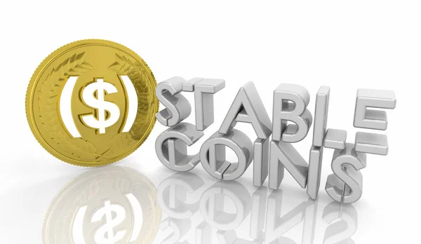 Stablecoins Kryptowährungen Stabiler Marktpreis Wert Münzwährung Illustration — Stockfoto