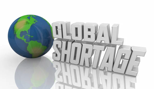 Global Shortage Supply Chain Crisis Low Inventory International Trade Illustration — Stock Photo, Image